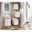 Vanity Unit Bathroom Wall Small 40cm Sink Cabinet White Gloss Oak Arub 9