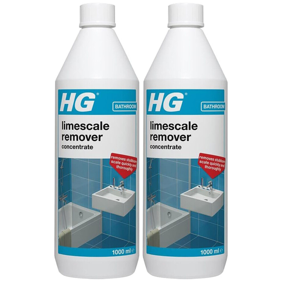 2 x HG Bathroom Limescale Remover Concentrate 1 Litre