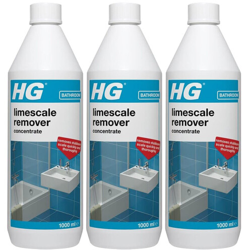 HG 3 x HG Bathroom Limescale Remover Concentrate 1 Litre
