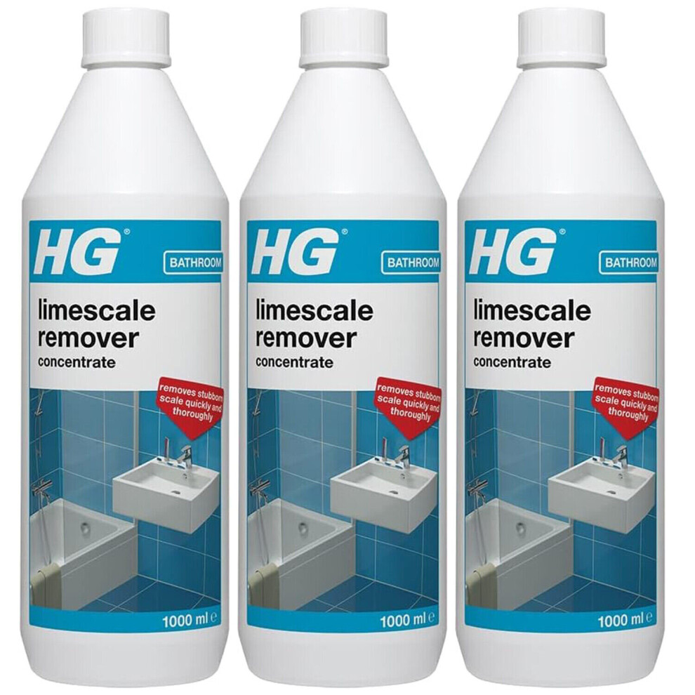 3 x HG Bathroom Limescale Remover Concentrate 1 Litre