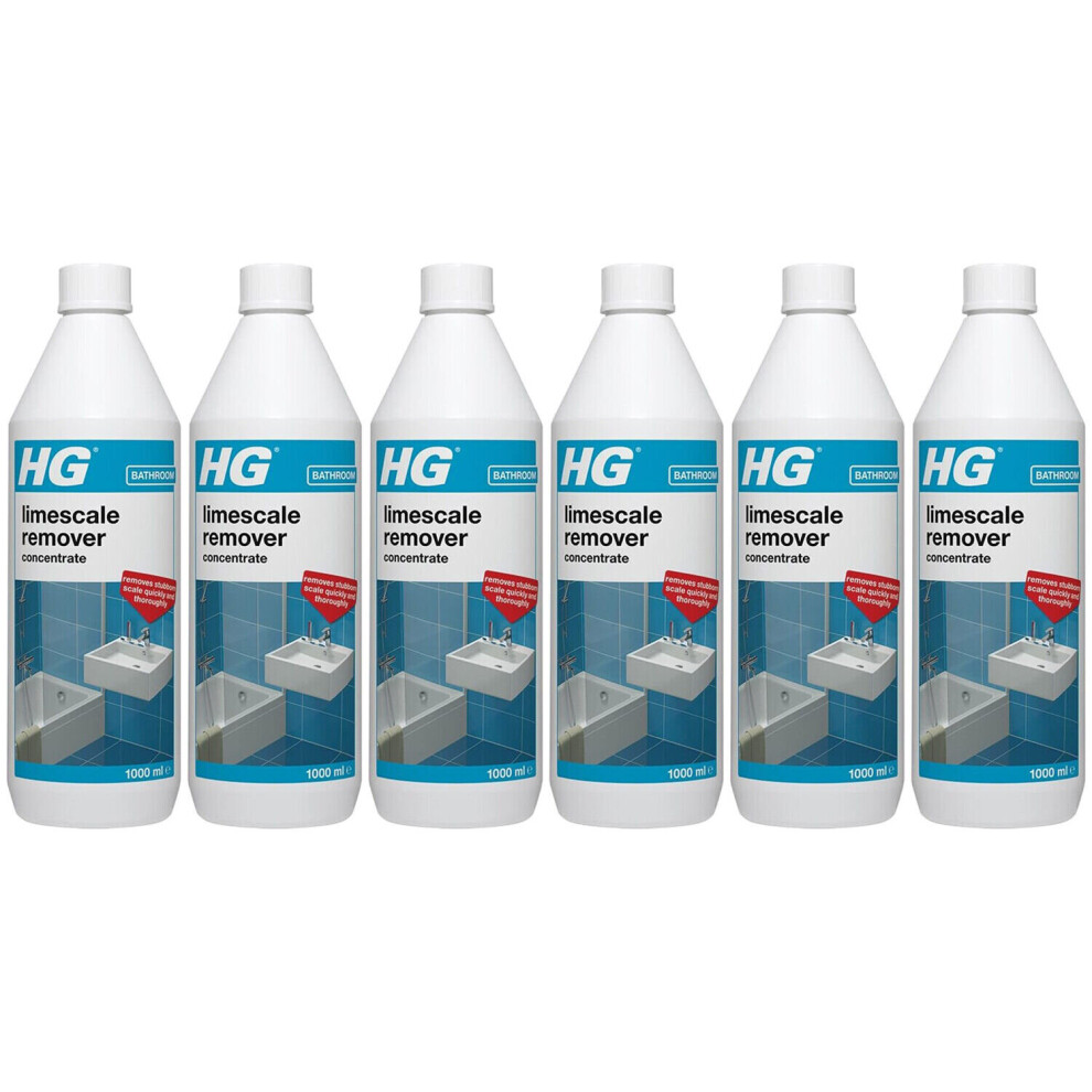 Hg 6 X Bathroom Limescale Remover Concentrate 1 Litre