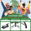 Costway 4.5FT Pre-lit Christmas Tree 8 Lighting Modes Folding Metal Stand Xmas 7