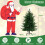 Costway 4.5FT Pre-lit Christmas Tree 8 Lighting Modes Folding Metal Stand Xmas 2