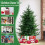 Costway 4.5FT Pre-lit Christmas Tree 8 Lighting Modes Folding Metal Stand Xmas 3