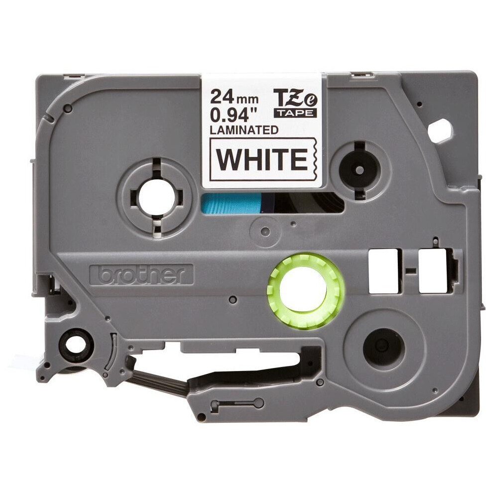 BRO 24MM GLOSS BLACK ON WHITE TAPE