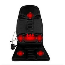 Heated Back Massage Seat Top Car Home Office Seat Massager Thermal Vibration Cushion Backrest Neck Massage