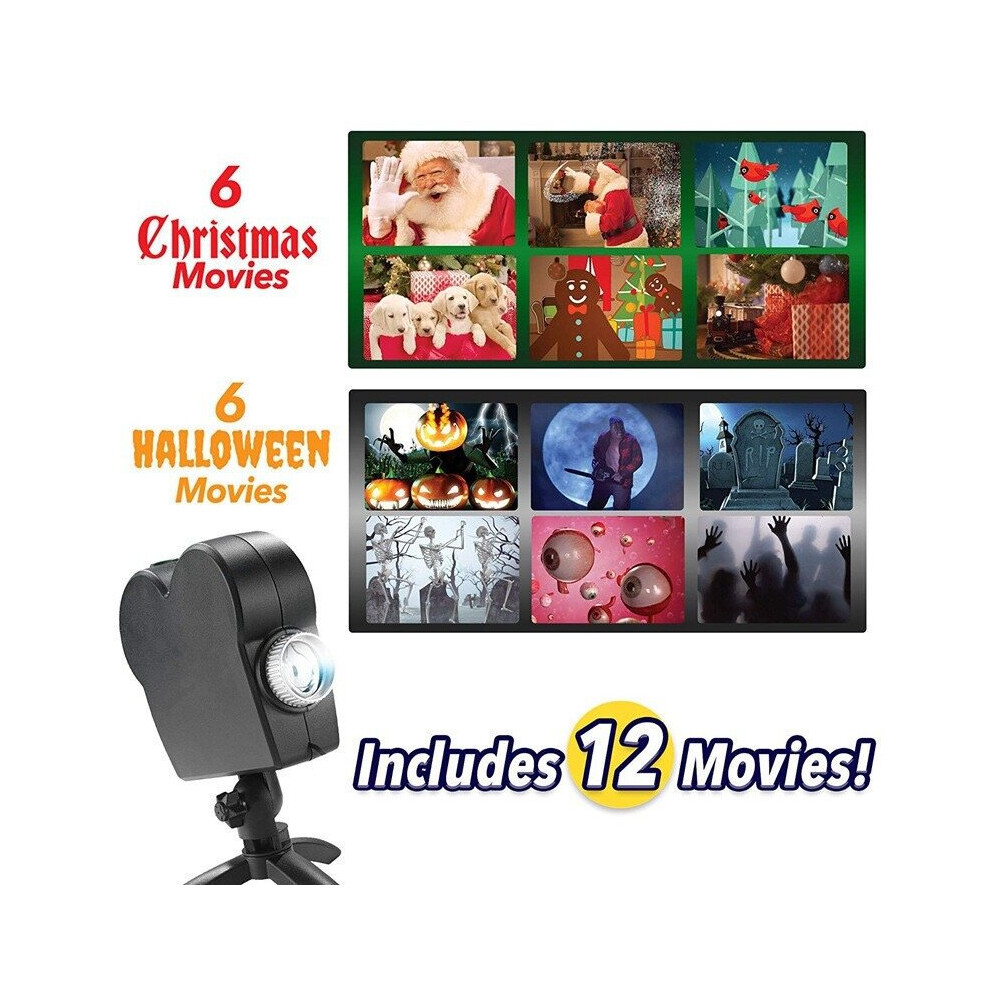 Christmas Halloween Holographic Optical Projector Home Window Display