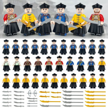 32PCS Kinds of Qing Dynasty Green Camp Soldiers Imperial Guard Building Block Toys