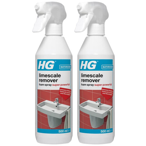 HG 2 x HG Limescale Remover Foam Spray Super Powerful - 500ml