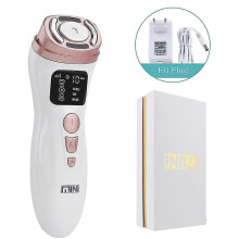 (EU Plug) 3 In 1 Mini Hifu Machine Ultrasound Rf Ems Facial Beauty Device Face Neck Lifting Tightening Skin Rejuvenation Skin Care Product Hk