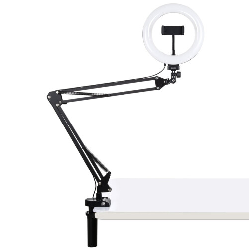 PULUZ 7.9 inch 20cm Ring Curved Light + Desktop Arm Stand 1