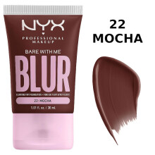 NYX PROFESSIONAL MAKEUP Bare With Me Blur Skin Tint -meikkivoide, jossa on Matcha-glyseriiniä ja niasiiniamidia - Mocha