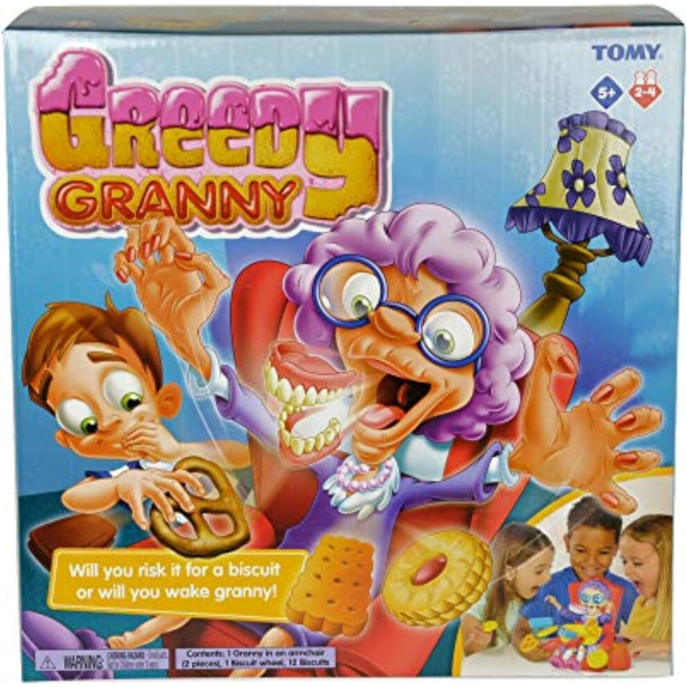 TOMY Greedy Granny Children's Board Game, Family and Preschoo Action Game for Kids 4, 5, 6, 7, 8 Year Old Boys and Girls and Adults