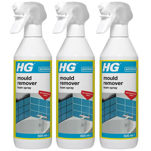 HG 3 x HG Mould Remover Foam Spray - 500ml