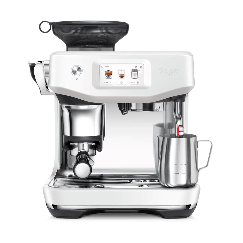 Sage The Barista Touch Impress Ses881sst Coffee Machine Sea Salt White