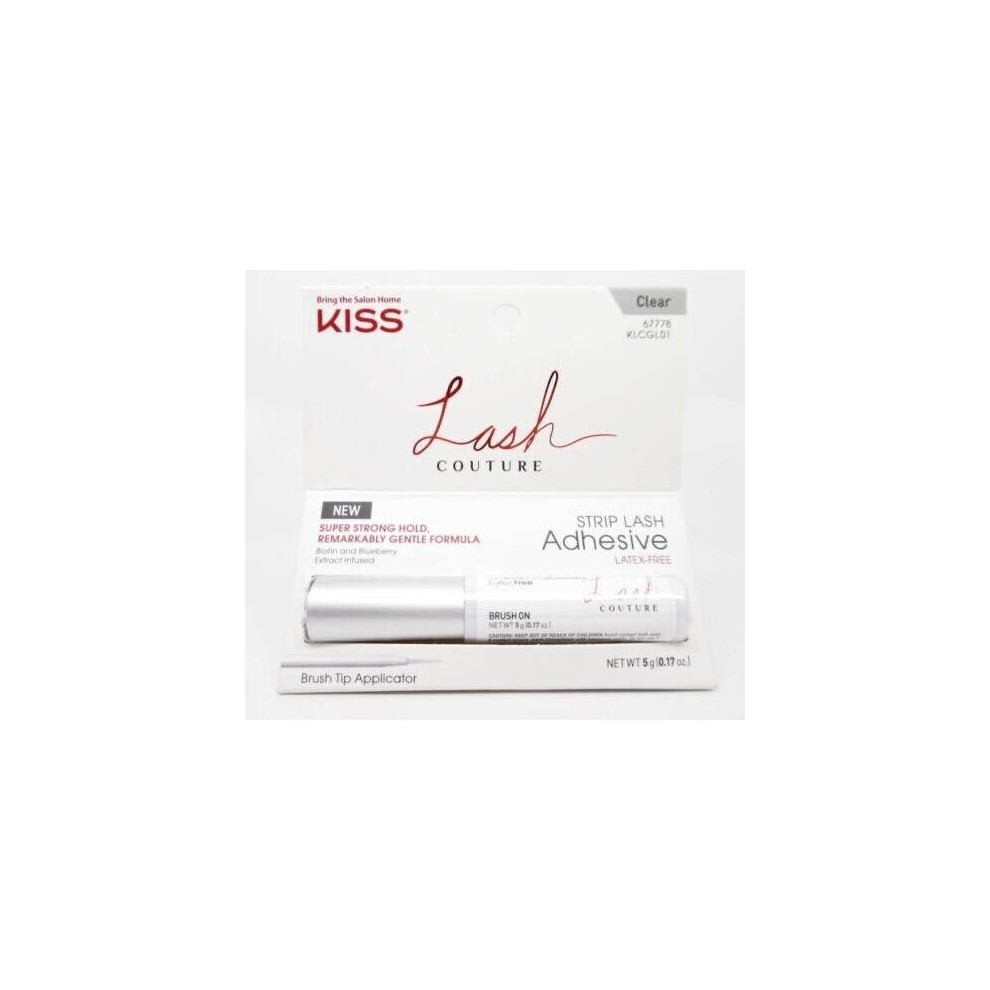 Kiss Lash Couture Strip Lash Adhesive - Latex-Free In Clear - 5G
