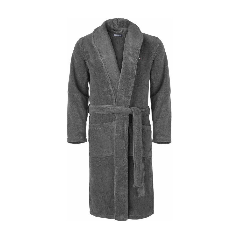 Tommy Hilfiger (Size Xl, ) Icon Terry Robe Dressing Gown Grey