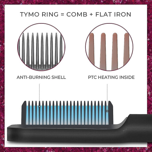 Hair Straightener Comb Matte Black 2
