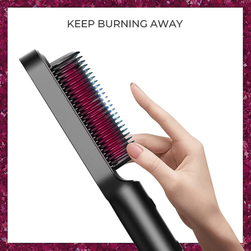 Hair Straightener Comb Matte Black 1