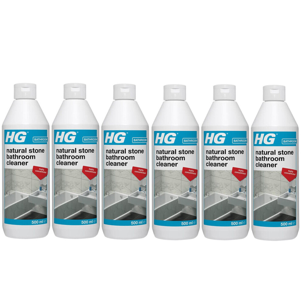 6 x HG Natural Stone Bathroom Cleaner 500ml