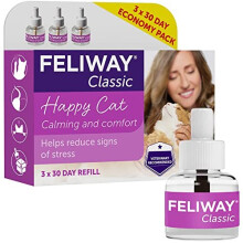 FELIWAY Classic 30 day Refill x3 Value Pack. FELIWAY Classic comforts cats, helps solve behavioural issues and stress/anxiety - 48ml(Pack of 3)