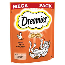 Dreamies Mega Pack Cat Treats, Tasty Snacks with Delicious Chicken, 6 Pouches of 200 g