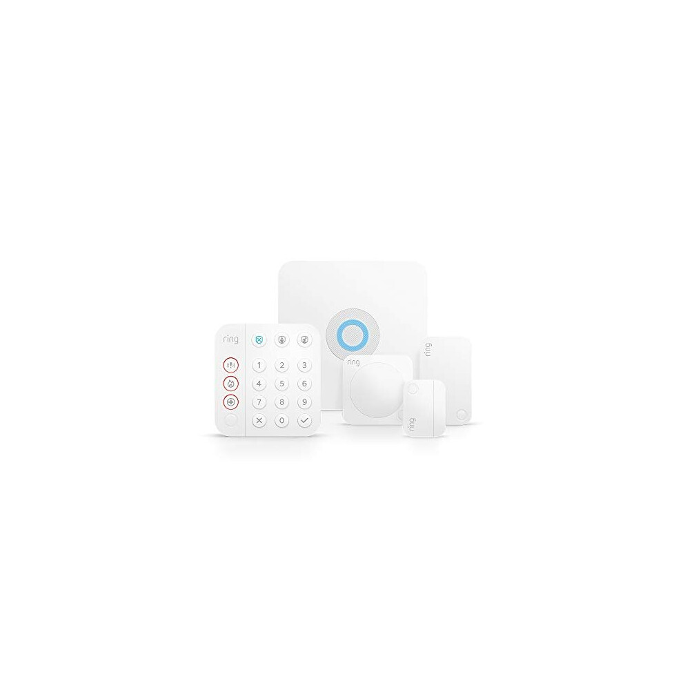 Ring Alarm 5 Piece Kit (2nd Generation) by Amazon | Home alarm security system with optional Assisted Monitoring - No long-term commitments