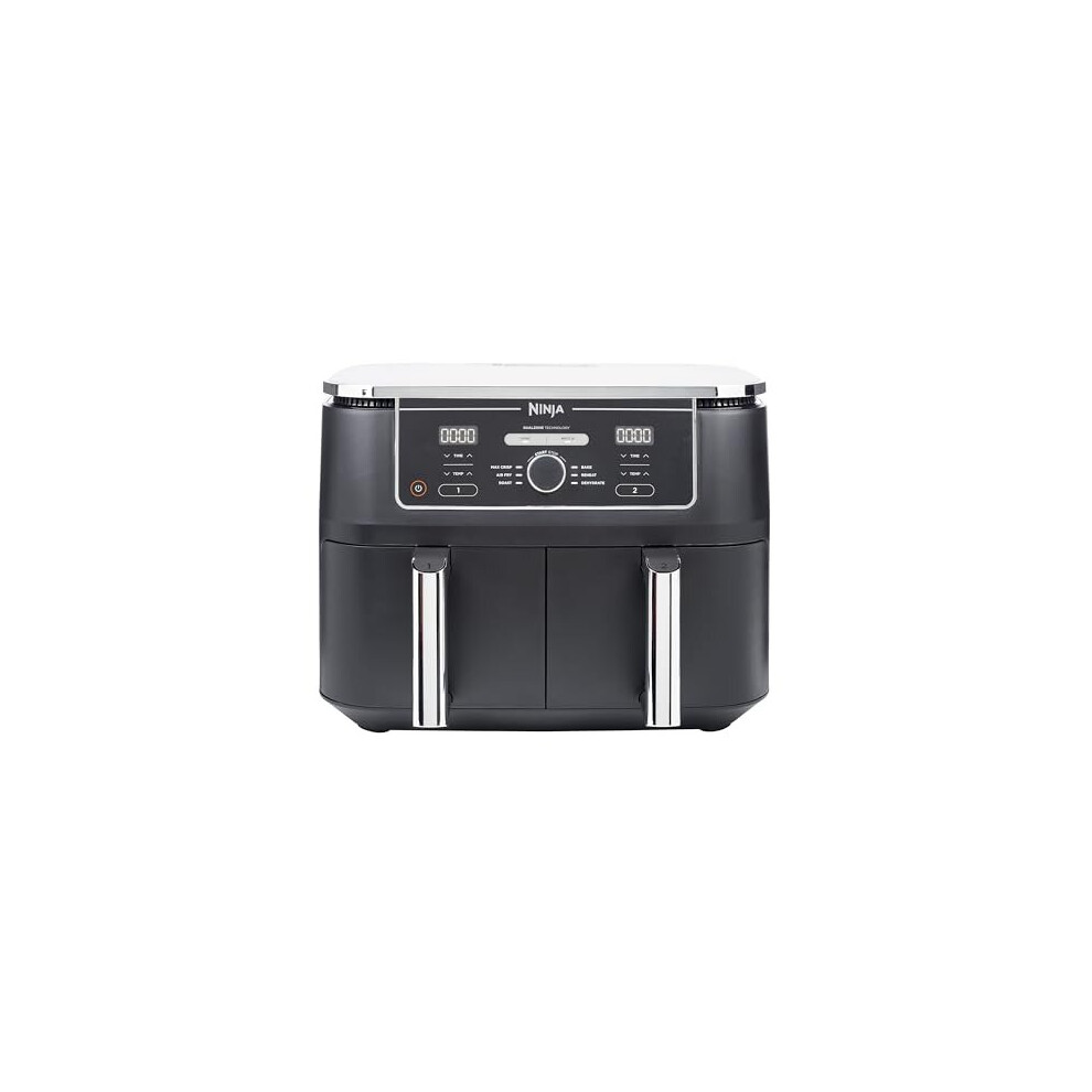 Ninja Foodi Max Dual Zone 9.5L Air Fryer Af400uk - 2 Independent Drawers, 6-In-1: Air Fry, Max Crisp, Roast, Bake, Reheat, Dehydrate - Oil-Free Black