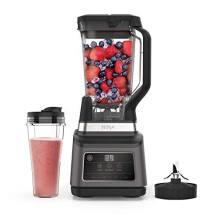 Ninja 2-in-1 Blender with 3 Automatic Programs; Blend, Max Blend, Crush, and 4 Manual Settings, 2.1L Jug & 700ml Cup, 1200W, Auto-iQ, Black BN750UK