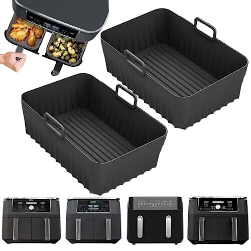 Silicone Air Fryer Liner 2Pack for Ninja Duel 9,5L AF400UK AF300UK