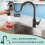 FORIOUS Kitchen Sink Taps Mixer with Pull Out Spray, Swivel Single Handle High Arc Pull Down Stainless Steel Kitchen Faucet, Matte Black 10