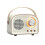 (White) Retro Bluetooth Portable Speaker With FM Radio 1