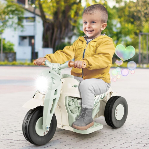 Casart Kids Motor Ride on Toy w/ Bubble Maker Battery Powered 66LBS, For 3+ 2