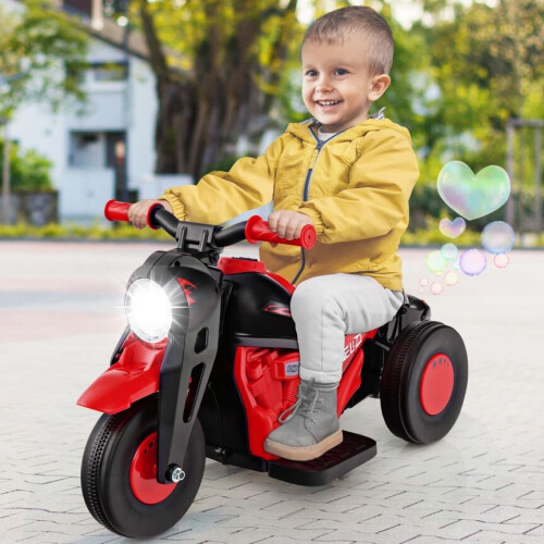 Casart Kids Motor Ride on Toy w/ Bubble Maker Battery Powered 66LBS, For 3+ 2