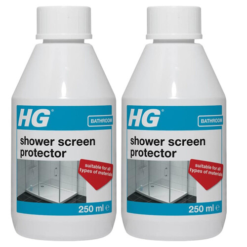 HG 2 x HG Shower Screen Protector and Bathroom Against Scale & Dirt - 250ml