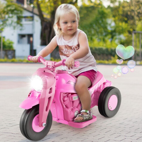 Casart Kids Motor Ride on Toy w/ Bubble Maker Battery Powered 66LBS, For 3+ 2