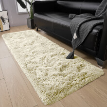 (Cream, 60 x 220 cm) Shaggy Non Slip Rugs Bedroom Living Room Area Rugs Hallway Runner Fluffy Carpets Bath Door Mats