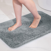 (Grey, 50 x 80 cm) Shaggy Non Slip Rugs Bedroom Living Room Area Rugs Hallway Runner Fluffy Carpets Bath Door Mats