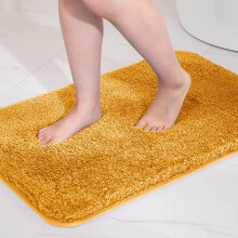 (Ochre, 50 x 80 cm) Shaggy Non Slip Rugs Bedroom Living Room Area Rugs Hallway Runner Fluffy Carpets Bath Door Mats