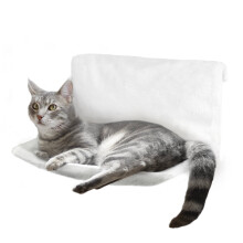 (White) Petlicity Cosy Fleece Cat and Dog Radiator Bed