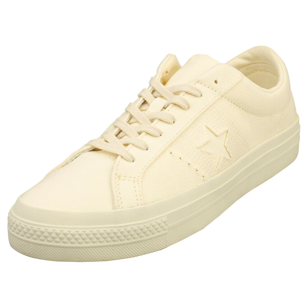 (9) Converse One Star Pro Ox Unisex Casual Trainers in Cream