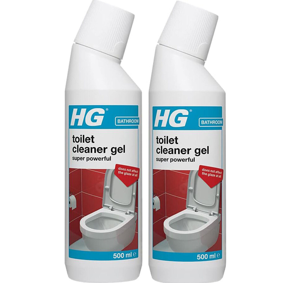 2 X HG Toilet Cleaner Gel Super Powerful Cleaner - 500ml