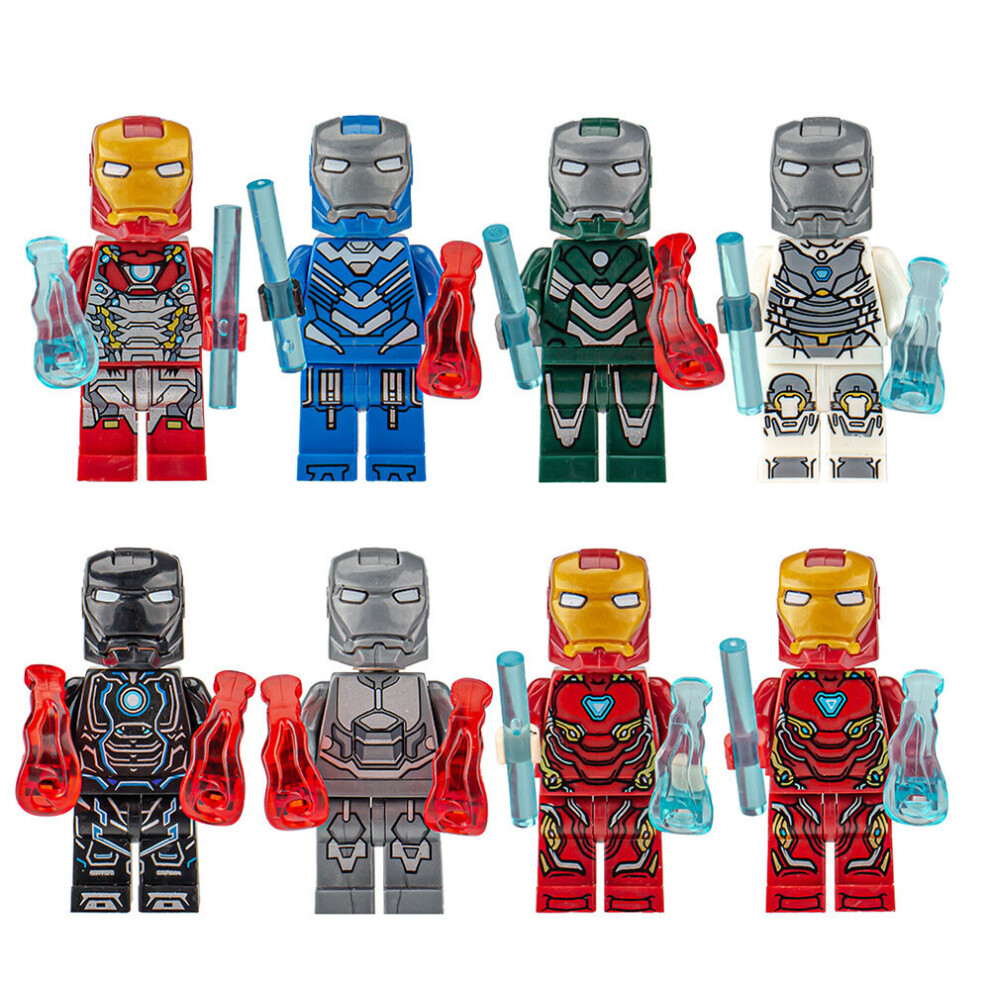 (Style B 8pcs) 8Pcs Marvel Superheroes Minifigures Toys Fit Lego