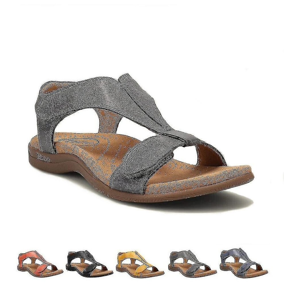 (42, yellow) Women's Comfortable Orthopedic Sandals,orthopedic Sandals, Flat Beach Casual Sandals
