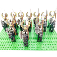 (Style A 20psc (Horse 10, Warrior 10)) 20pcs Medieval Knight Series Lion Heart Hospital Teutonic Knight Battle Pastor Mini Figures Building Blocks Characters Fits Lego Kids