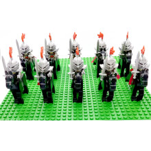 (Style E 20psc (Horse 10, Warrior 10)) 20pcs Medieval Knight Series Lion Heart Hospital Teutonic Knight Battle Pastor Mini Figures Building Blocks Characters Fits Lego Kids