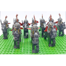 (Style B 20psc (Horse 10, Warrior 10)) 20pcs Medieval Knight Series Lion Heart Hospital Teutonic Knight Battle Pastor Mini Figures Building Blocks Characters Fits Lego Kids