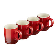 Cooks Professional 4 Piece Espresso Cup Set | Red