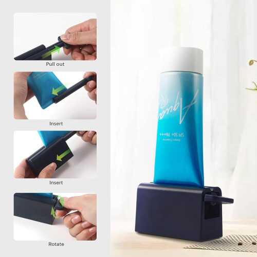 2pcs Toothpaste Roller Tube - Toothpaste Squeeze Holder Holder Rotating Toothpaste Dispenser for Bathroom 2