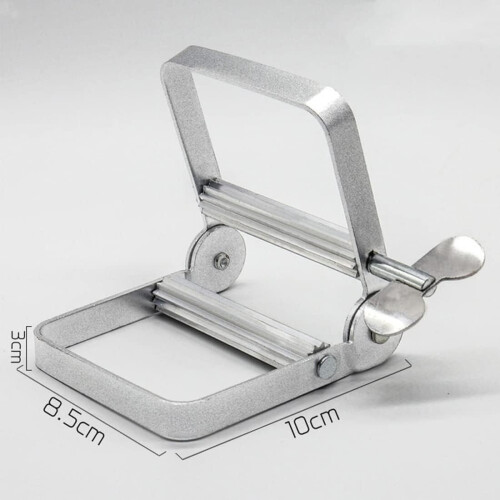 Metal Tube Squeezer, Stainless Steel Toothpaste Squeezer with Stand Function, Bathroom Rolling Tube Toothpaste Squeezer 1